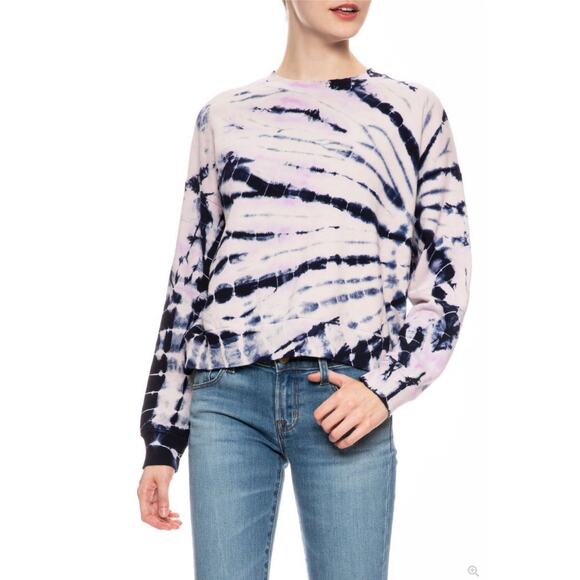 Monrow Bamboo Burst tie dye sweatshirt size‎ small - Picture 1 of 7